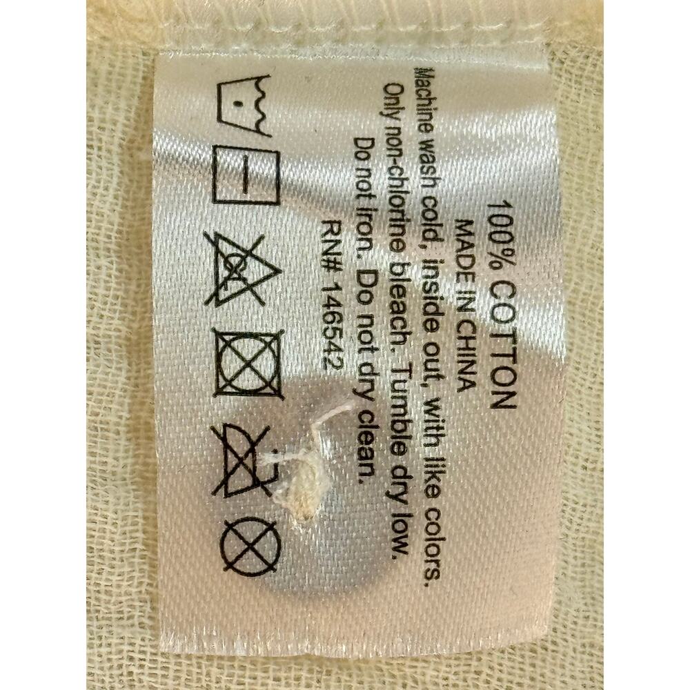 Club Social  Gauze Button Shirt Long Sleeve  NWT Size M - Picture 6 of 6